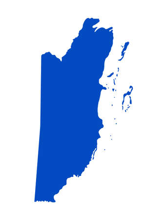 vector illustration of Belize mapのイラスト素材