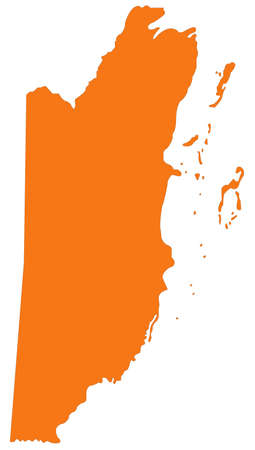 vector illustration of Belize mapのイラスト素材