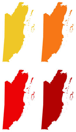 vector illustration of Belize mapのイラスト素材