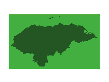 vector illustration of Honduras mapのイラスト素材