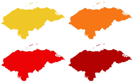 vector illustration of Honduras mapのイラスト素材