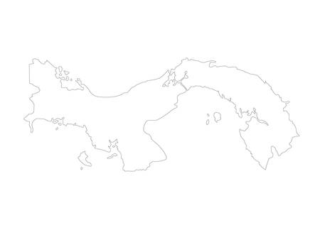 vector illustration of Panama mapのイラスト素材