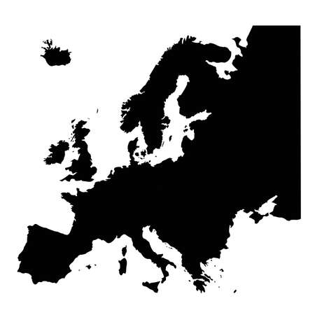 vector illustration of Europe Continent mapのイラスト素材