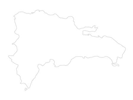 vector illustration of Dominican Republic mapのイラスト素材