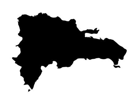 vector illustration of Dominican Republic mapのイラスト素材