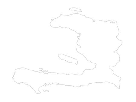vector illustration of Haiti mapのイラスト素材