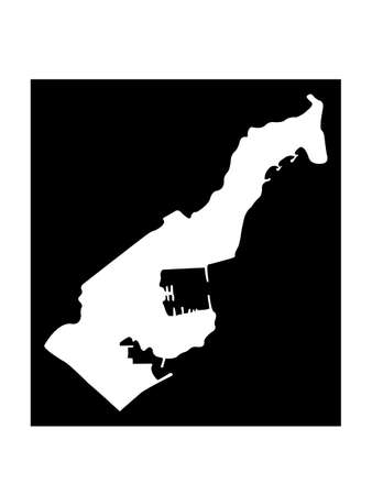 vector illustration of Monaco map, city-stateのイラスト素材