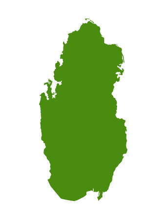 vector illustration of Qatar mapのイラスト素材