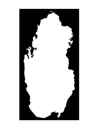 vector illustration of Qatar mapのイラスト素材