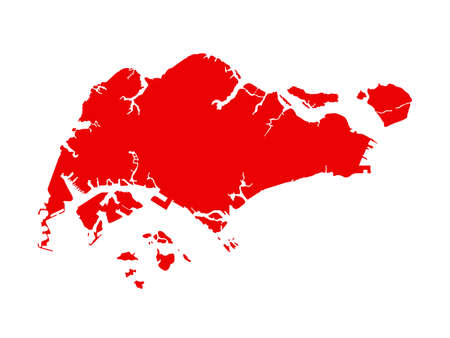 vector illustration of Singapore mapのイラスト素材