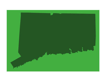 vector illustration of map of Connecticut - U.S. stateのイラスト素材