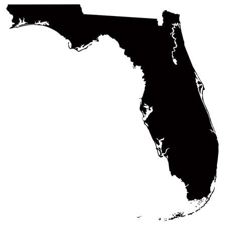 vector illustration of map of Florida - U.S. stateのイラスト素材
