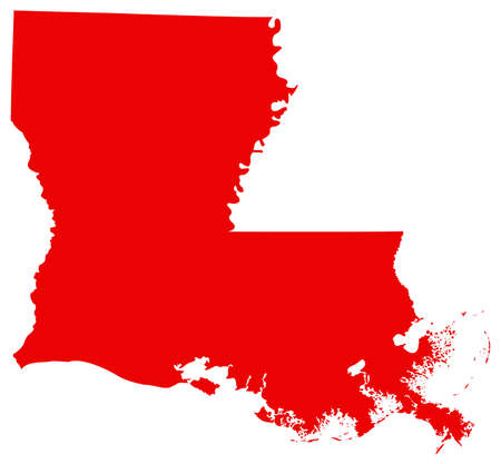 vector illustration of map of Louisiana - U.S. stateのイラスト素材