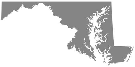 vector illustration of map of Maryland - U.S. stateのイラスト素材