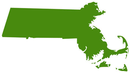 vector illustration of map of Massachusetts - U.S. stateのイラスト素材