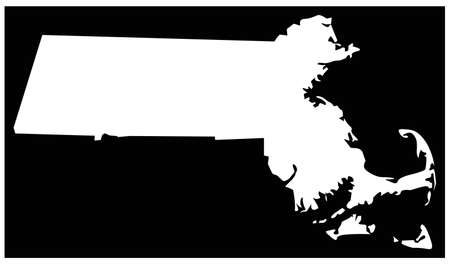 vector illustration of map of Massachusetts - U.S. stateのイラスト素材