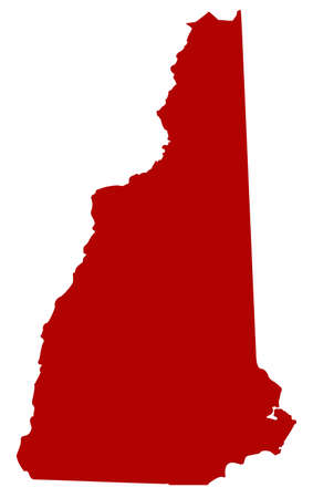 vector illustration of map of New Hampshire - U.S. stateのイラスト素材
