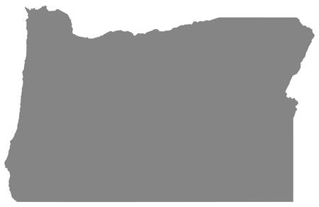 vector illustration of map of Oregon - U.S. stateのイラスト素材