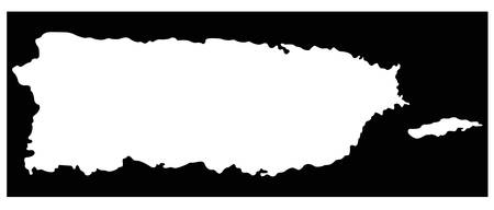 vector illustration of Puerto Rico mapのイラスト素材