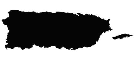 vector illustration of Puerto Rico mapのイラスト素材