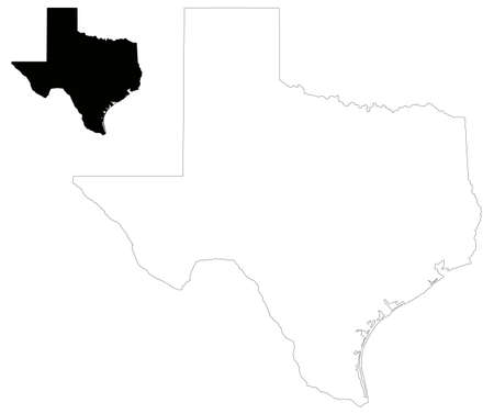 vector illustration of map of Texas - U.S. stateのイラスト素材