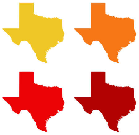 vector illustration of map of Texas - U.S. stateのイラスト素材