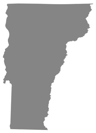 vector illustration of map of Vermont - U.S. stateのイラスト素材