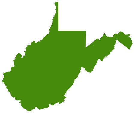 vector illustration of map of West Virginia - U.S. stateのイラスト素材