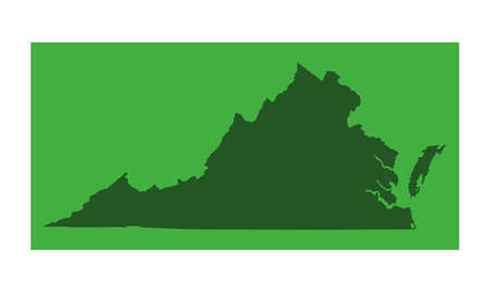 vector illustration of map of Virginia - U.S. stateのイラスト素材