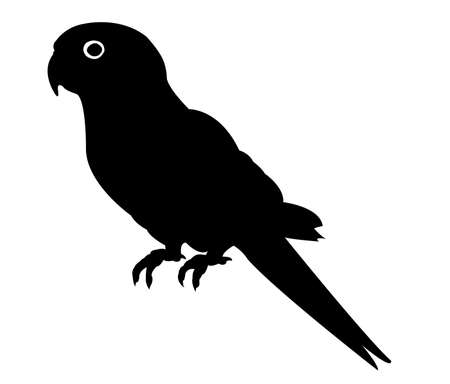 vector illustration of parrot silhouetteのイラスト素材