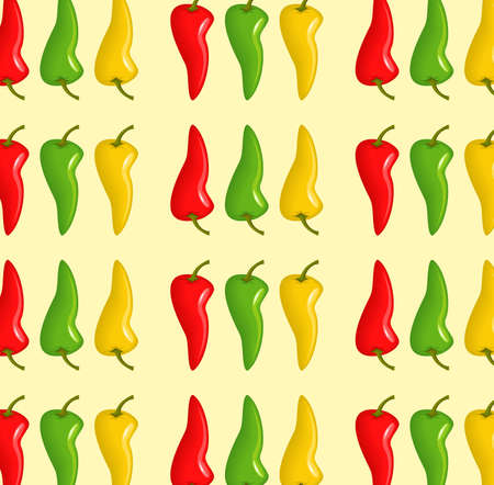 vector illustration of chili pepper patternのイラスト素材