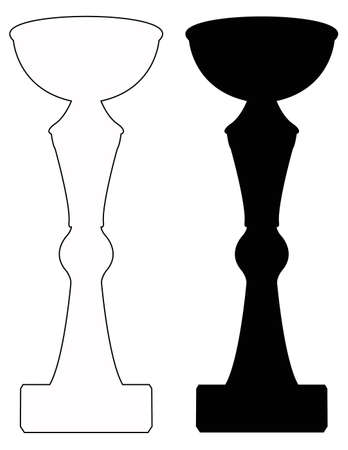 vector illustration of Trophy silhouetteのイラスト素材