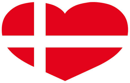 vector illustration of Denmark flagのイラスト素材