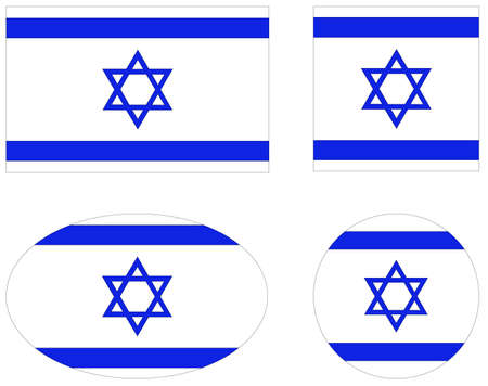 vector illustration of Israel flagsのイラスト素材
