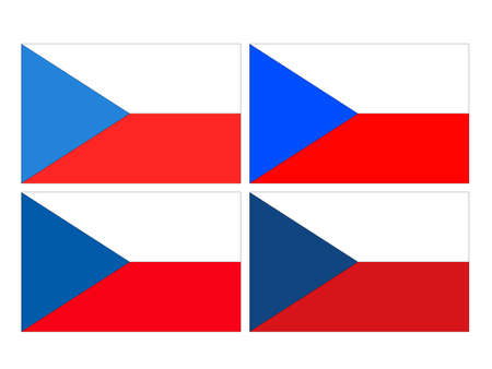 vector illustration of Czech Republic flagのイラスト素材