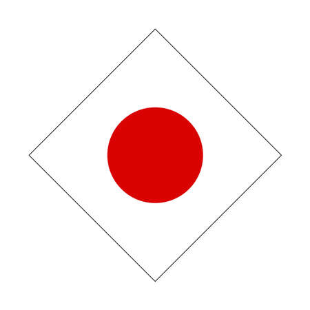 vector illustration of Japan flagのイラスト素材
