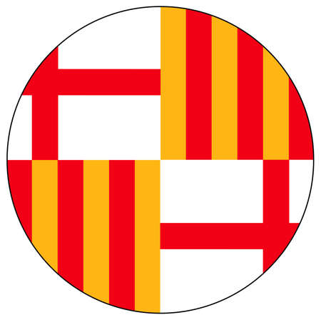 vector illustration of Barcelona flagのイラスト素材