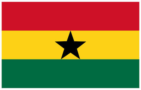vector illustration of Ghana flagのイラスト素材