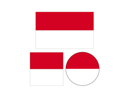 vector illustration of Indonesia flagsのイラスト素材