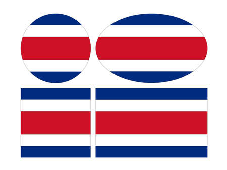 vector illustration of Costa Rica flagsのイラスト素材