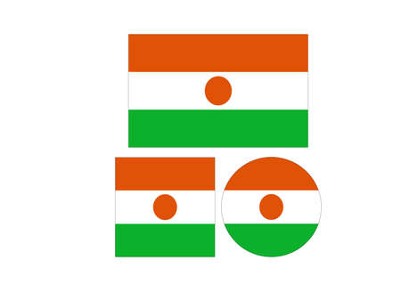 vector illustration of Niger flagsのイラスト素材