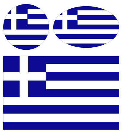 vector illustration of Greece flagsのイラスト素材