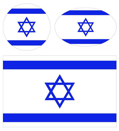 vector illustration of Israel flagsのイラスト素材