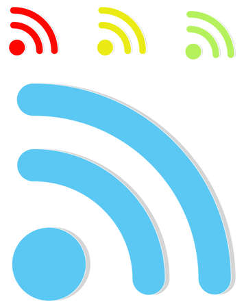vector illustration of WiFi iconsのイラスト素材