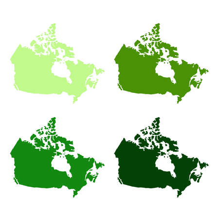 vector illustration of Canada mapのイラスト素材