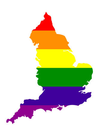 vector illustration of LGBT England mapのイラスト素材