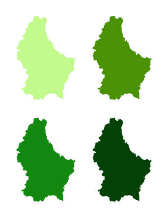 vector illustration of Luxembourg mapのイラスト素材