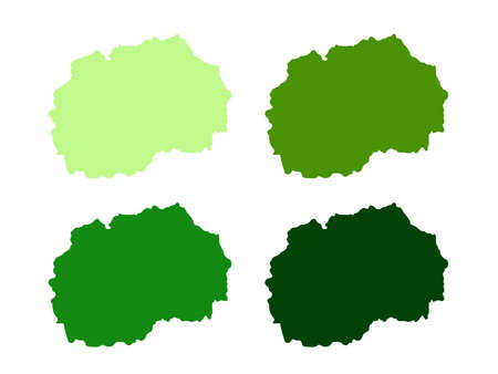 vector illustration of North Macedonia mapのイラスト素材