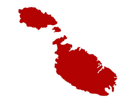 vector illustration of Malta mapのイラスト素材