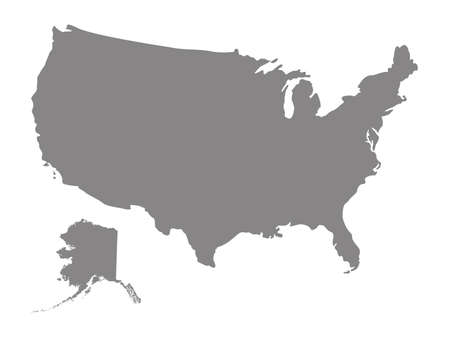 vector illustration of USA mapのイラスト素材